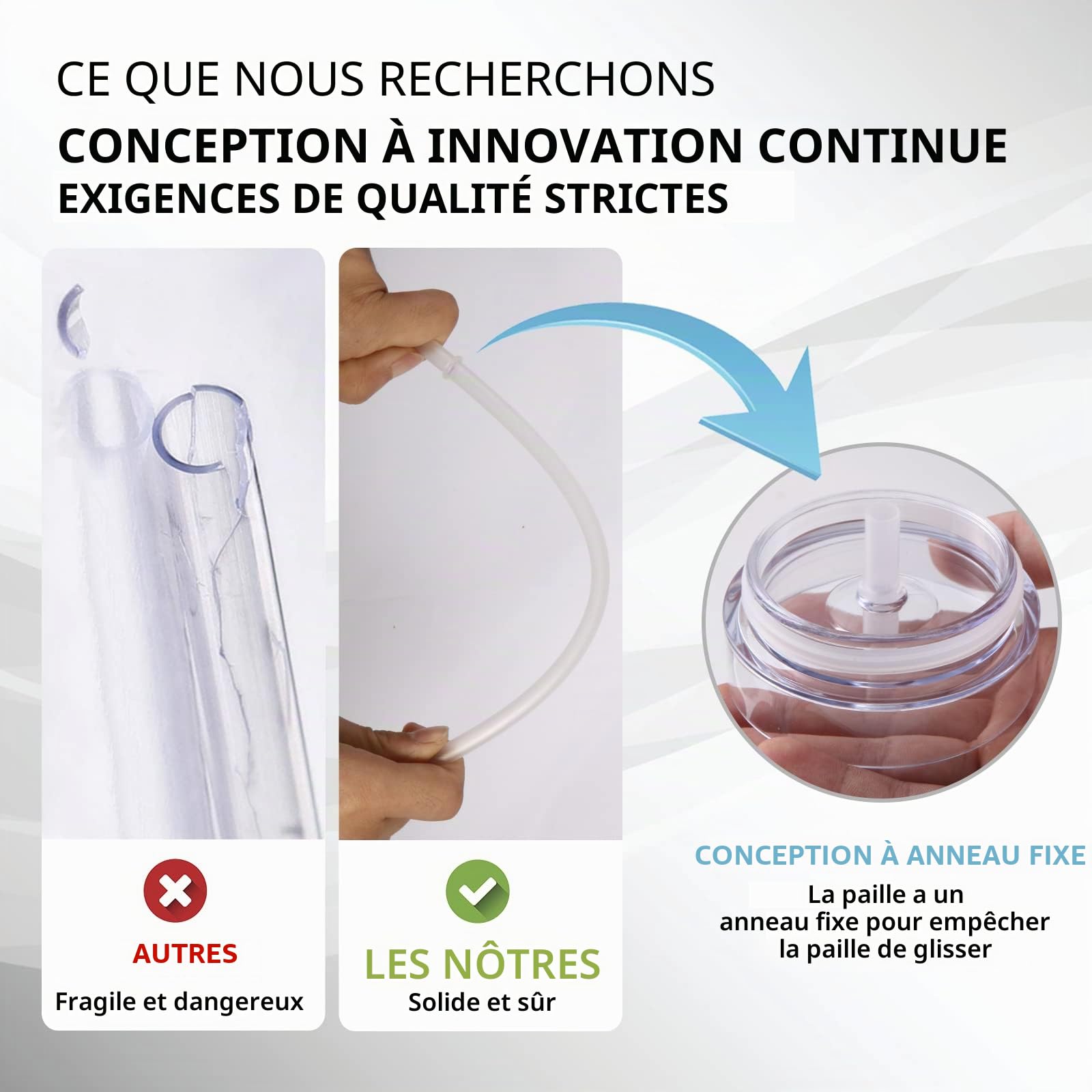 Volhoply 600ml Tumbler en Plastique Réutilisables Lot de 8,Tasse en Plastique à Double Paroi avec Couvercle et Paille,Gobelets à Café en Acrylique de Matte Libre BPA pour Soirées,Cadeaux(Clair,8 Set)