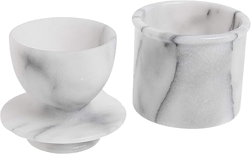 Miniatura 2 de Mantequillera Norpro de mármol, color blanco, talla única , Blanco crudo
