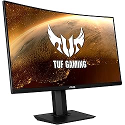ASUS TUF VG32VQR - Monitor Gaming de 31.5" WQHD (2560x1440, WLED/VA, 16:9, Curvo 1800R, HDMI x2, DisplayPort, 165 Hz, 1 ms (MPRT), ELMB, Adaptive-Sync, Freesync Premium, DisplayHDR 400), Negro