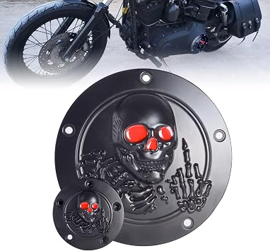 Goldfire Derby Timer Cover and Points Covers for Harley 1999-2014 Harley Twin Cam Touring Road King Electra Glide FLHR FLHX FXST Dyna