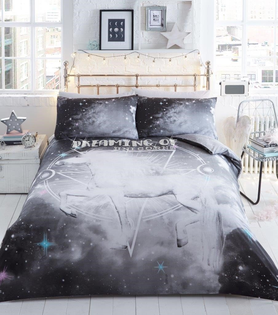 Gaveno Cavailia Luxury Magical Unicorn Duvet Set with Cover And Pillow Case, Multi-Colour, 230 x 220 x 1 cm