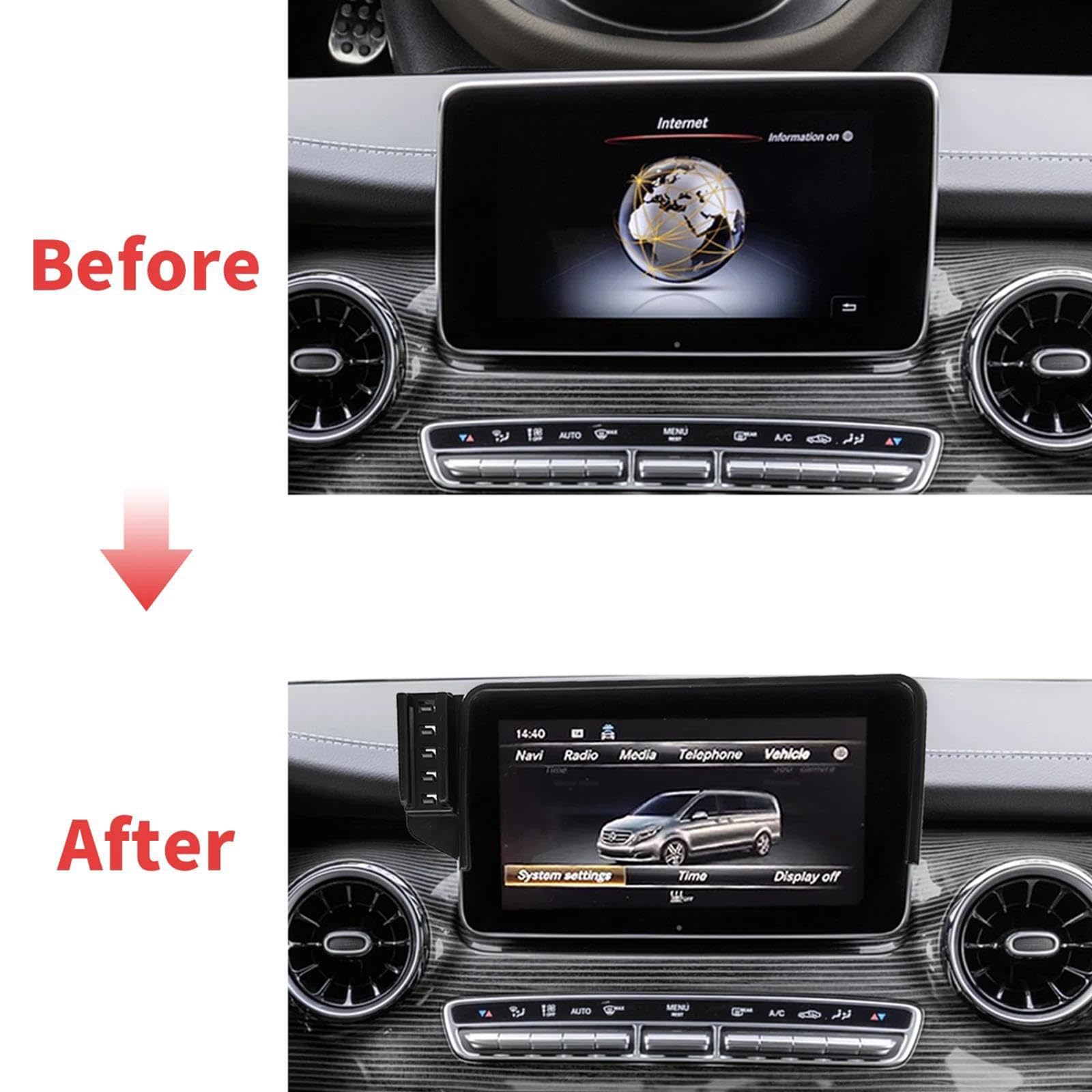Soporte Móvil Coche para Mercedes-Benz Clase V W447 2014-2020, Soporte para teléfono móvil para Coche Soporte para GPS Soporte de navegación