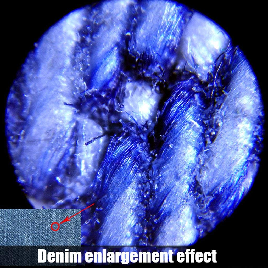 Lupa de Mano portátil Plegable X40 X80 X100X150 Luz LED Microscopio de Lupa de Gran Aumento para investigación científica Lupa iluminada (Color: X40) (X80)