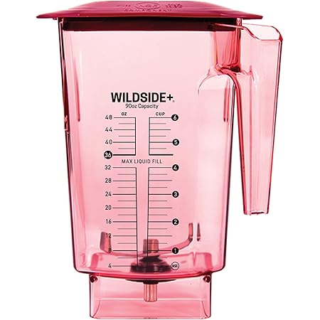 Blendtec 90 oz WildSide Jar, Commercial Grade - Five-Sided Replacement Blender Jar - Compatible with Blendtec Blenders - 36 oz Blending Capacity - Red