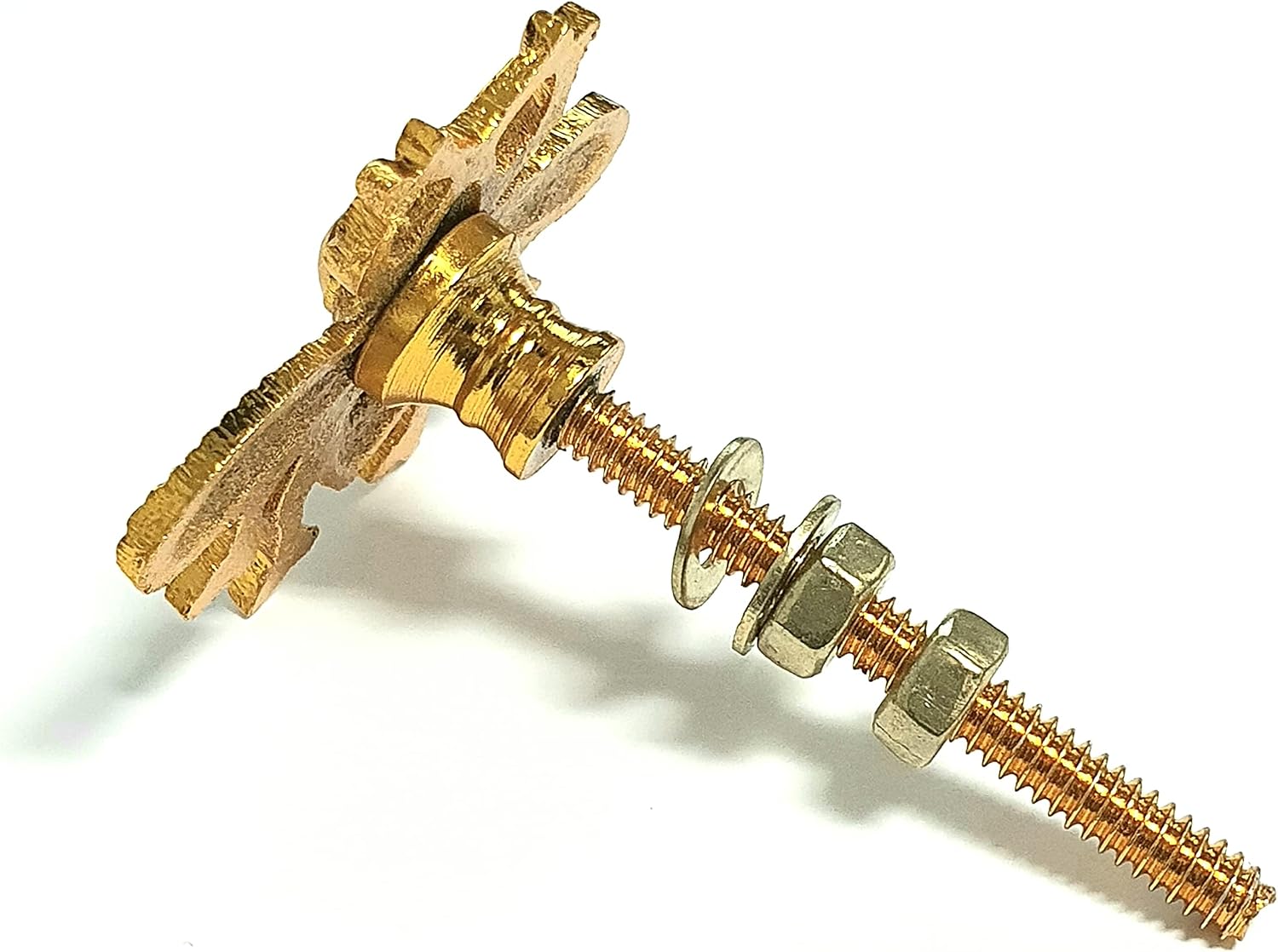 ETHNICITI 6 x Golden Bumble Bee Handcrafted Vintage Knob Cupboards Drawer Cabinets Wardrobe Dresser Vanity Kitchen Bedroom Living Room Upcycle Furniture Shabby Chic Animal Metal Gold Bee Pull Handle - Image 3