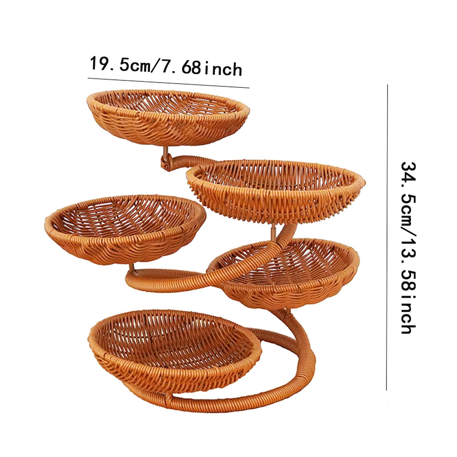 Recipiente para Almacenar Alimentos, Frutero Multiusos de Gran Capacidad, Bandeja para Servir, Expositor, Verduras, Cebollas, tal como se describe, Style a