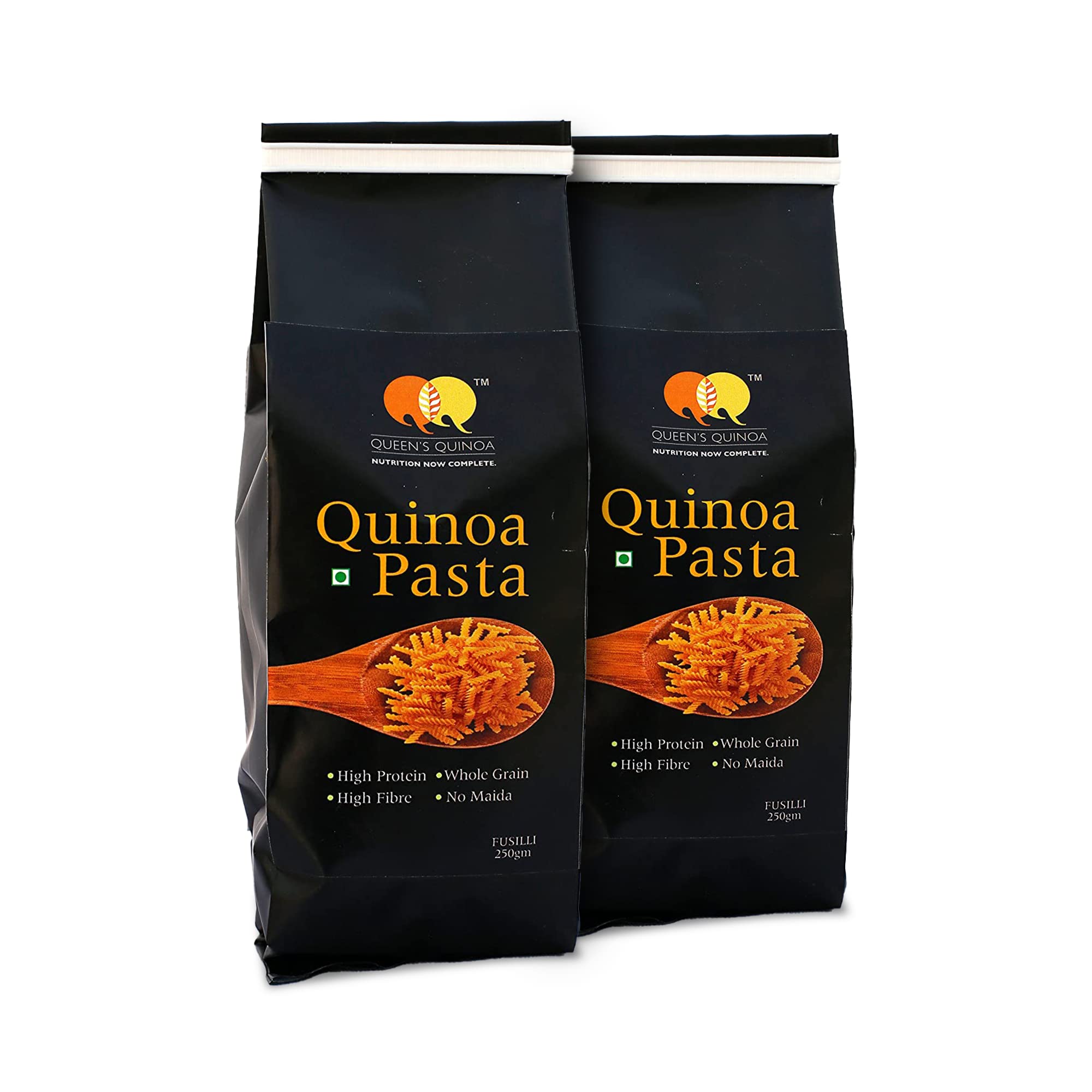 Queens Quinoa Fusilli Pasta (2x250g) | Vegan, Pasta in Fresh | High Protein Penne Pasta With No Maida | Easy Digestion Healthy Food (B07SVYZV1W) Amazon Price History, Amazon Price Tracker