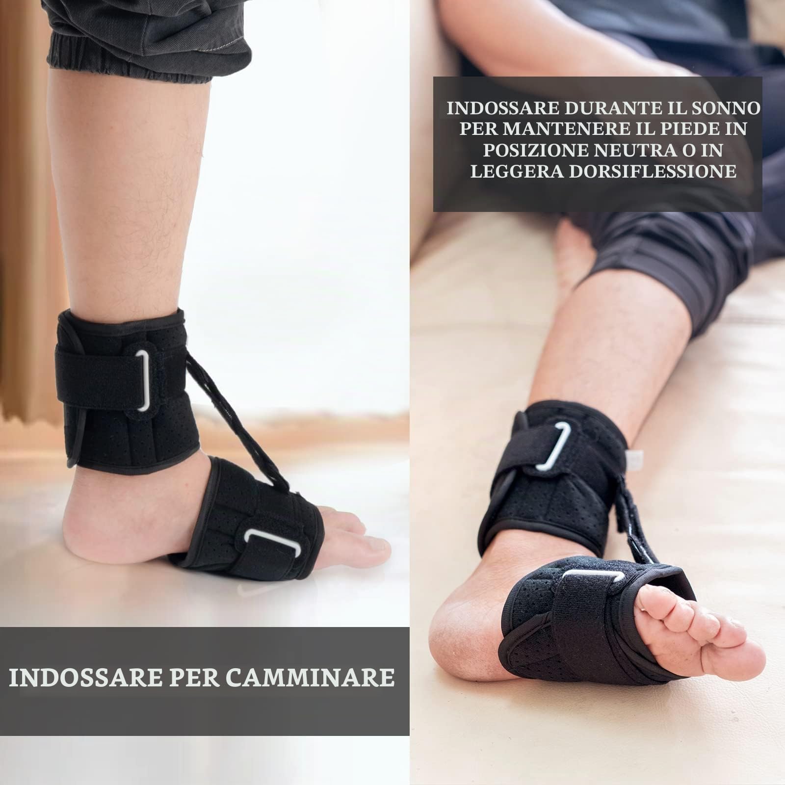 Foot Up AFO,Supporto regolabile per l'ortesi della caviglia per uomini e donne e bambini, migliora l'andatura camminata, il tendine d'Achille, l'ictus e il sollievo dal dolore,piede sinistro e destro