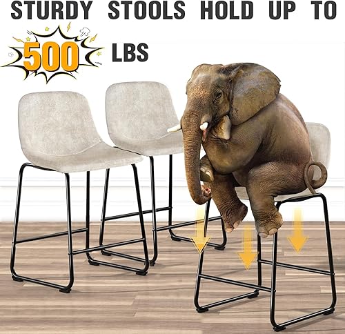 Miniatura 94 de TAVR Juego de 2 sillas de comedor, taburetes de altura de mostrador sin brazos con respaldo que soporta hasta 500 libras para el hogar, cocina,