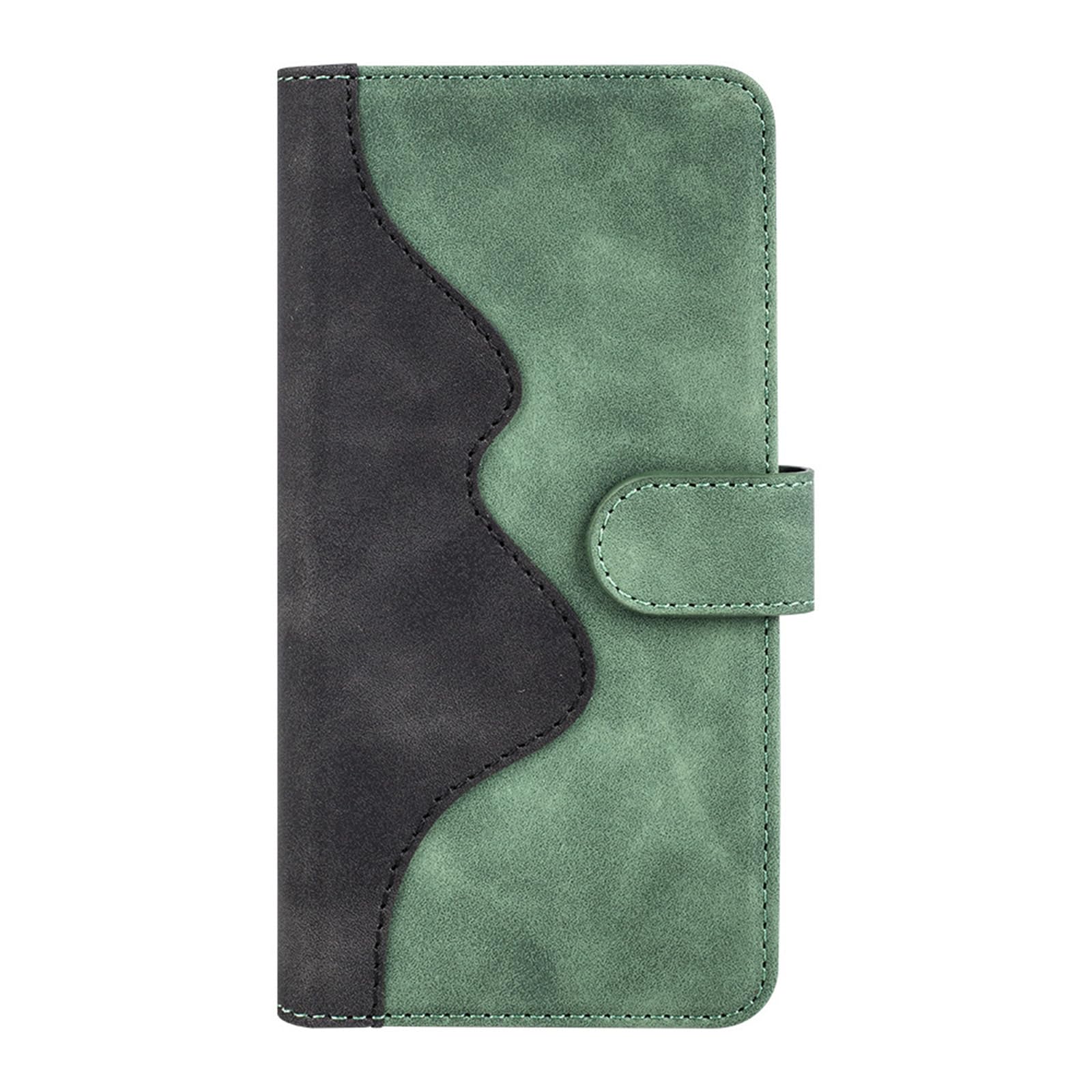 Skórzane etui do iPhone 15 Pro Max/15 Pro/15 Plus/15, magnetyczne etui z klapką, folio portfel, etui na telefon z 3 przegródkami na karty, etui chroniące przed upadkiem, zielone, 15ProMax