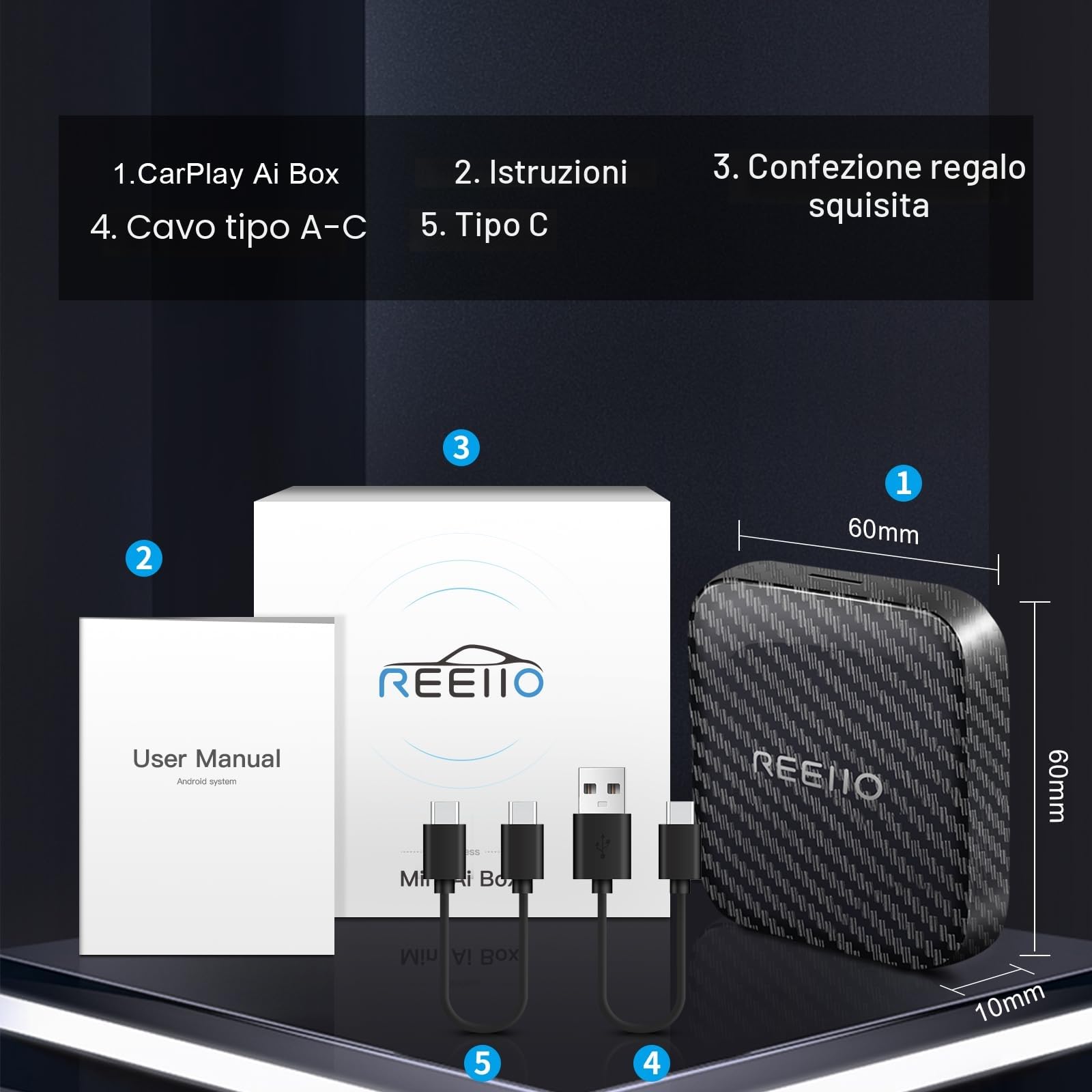 CarPlayBox wireless con scheda Netflix/YouTube/TF Converte CarPlay cablato in un adattatore wireless per auto CarPlay cablata di fabbrica