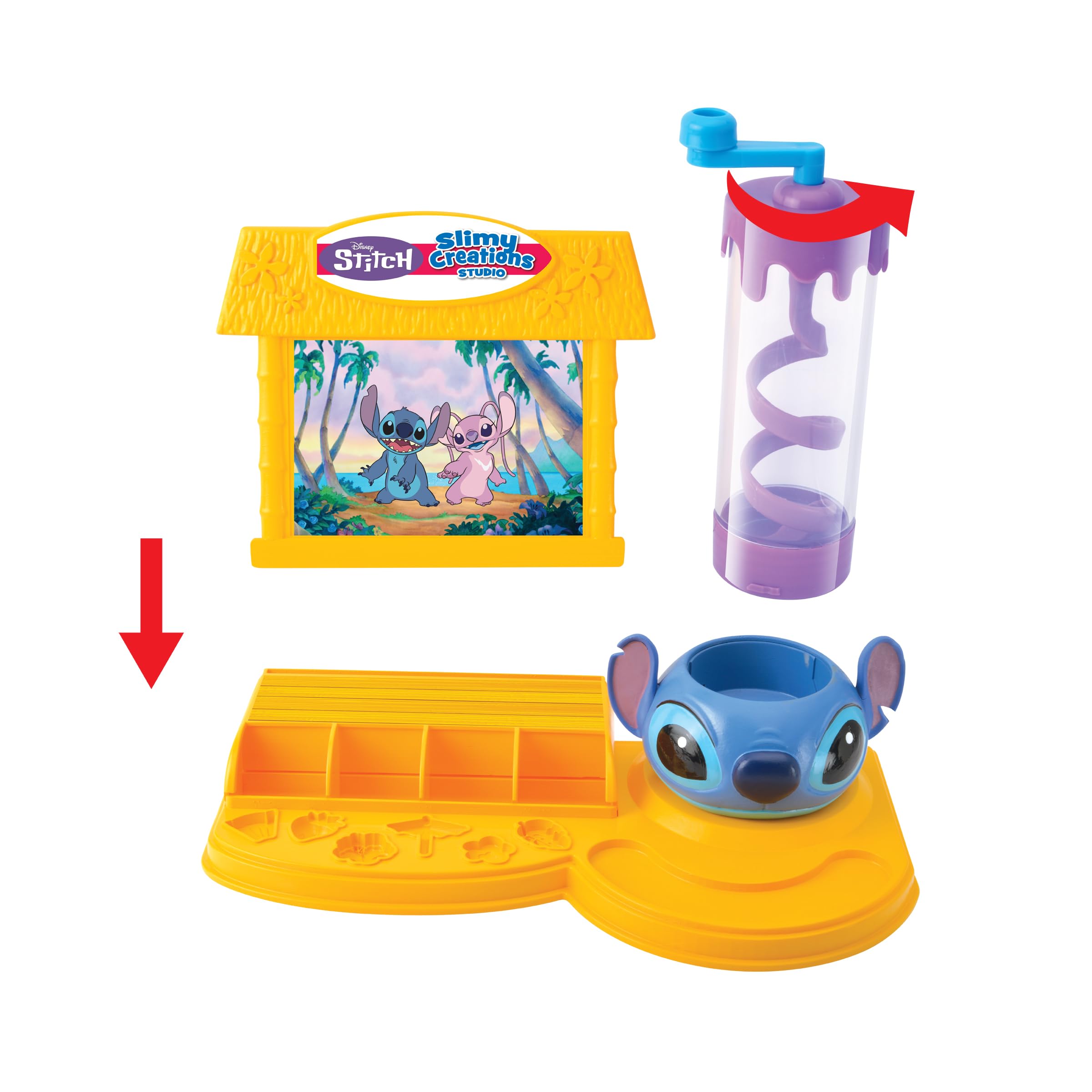 Lexibook, Disney Stitch, Studio do tworzenia slajmu, biały różowy niebieski żółty, CRSLIM51D