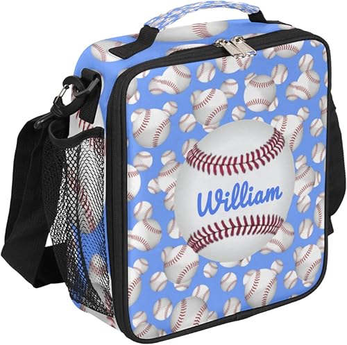 Lonchera personalizada con nombre para niñas, niños, mujeres, adolescentes, regalo para la escuela, picnic, trabajo, viajes, béisbol, softbol