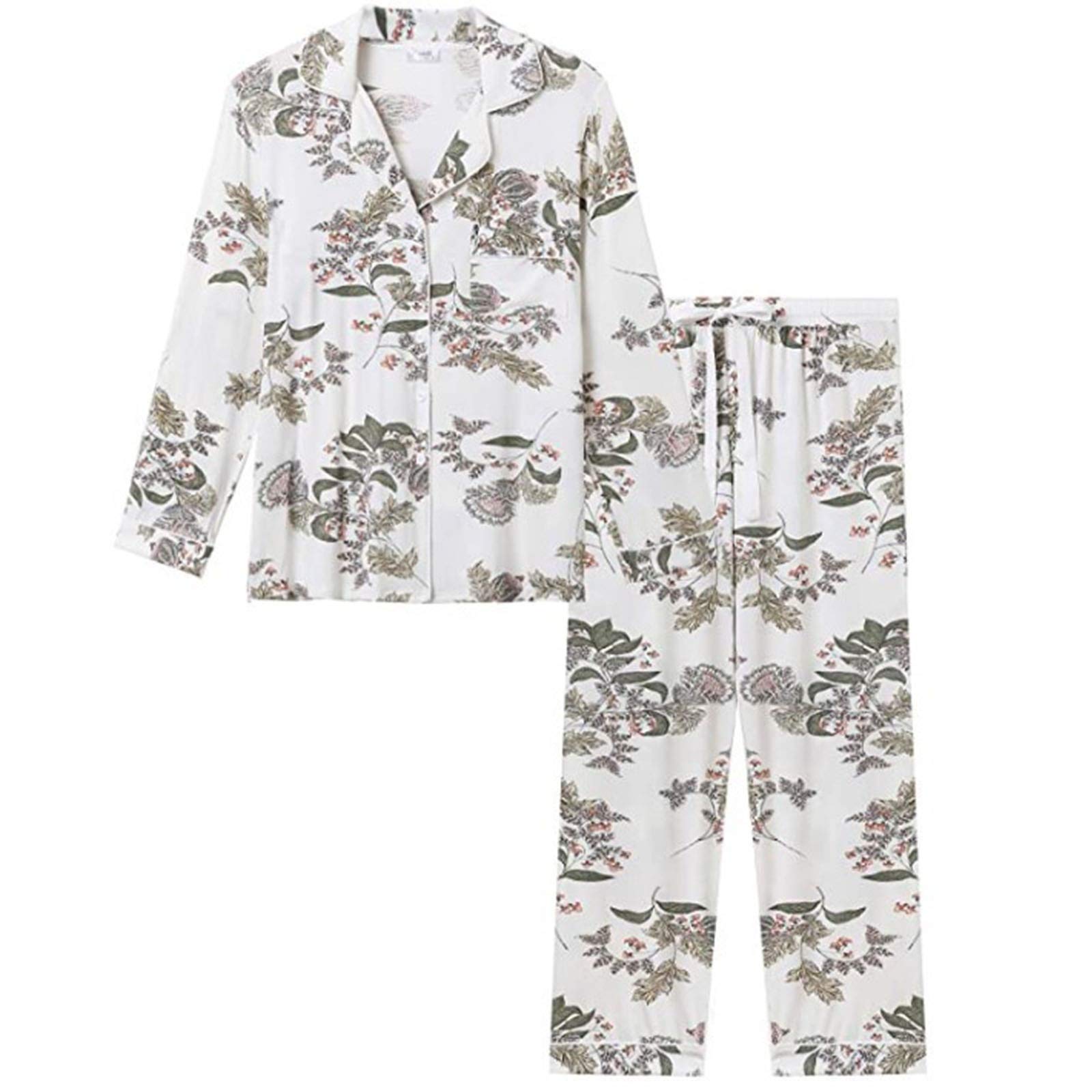 Pijama de invierno para mujer, conjunto de pijama suave de manga larga para mujer
