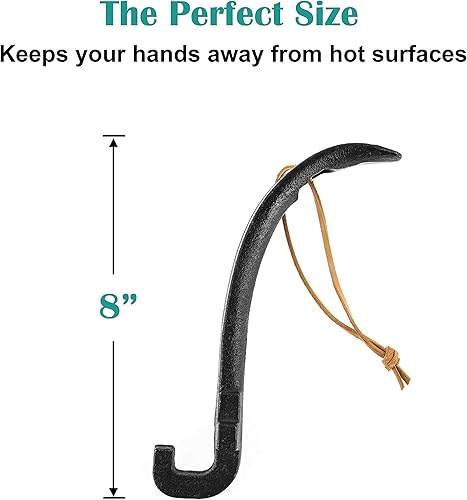 Miniatura 2 de Elevador de parrilla de hierro fundido, agarre de elevación de rejilla de cocción para huevo verde grande, ahumador de parrilla de carbón Primo