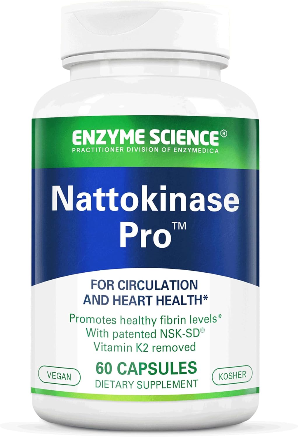 Enzyme Science Nattokinase Pro with NSK-SD – Organic Supplement – Best enzymes for Cardiovascular and Circulatory Support – Vegan and Kosher – 60 Capsules Enzyme Science Nattokinase Pro with NSK-SD – Organic Supplement – Best enzymes for Cardiovascular and Circulatory Support – Vegan and Kosher – 60 Capsules