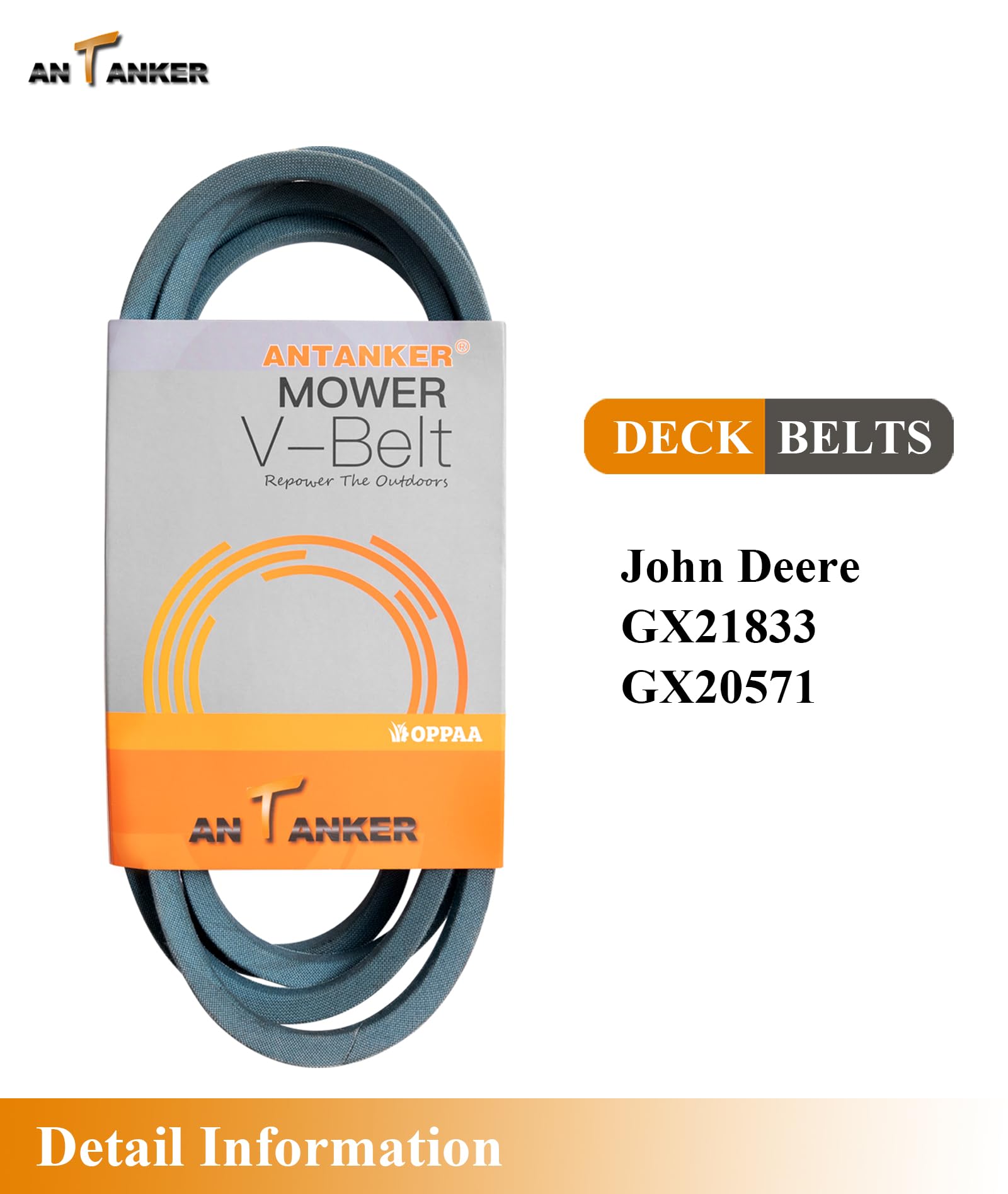 Correa de transmisión Kevlar en V para John Deere GX21833 GX20571 D140 D150 D160 L120 L130 145 155