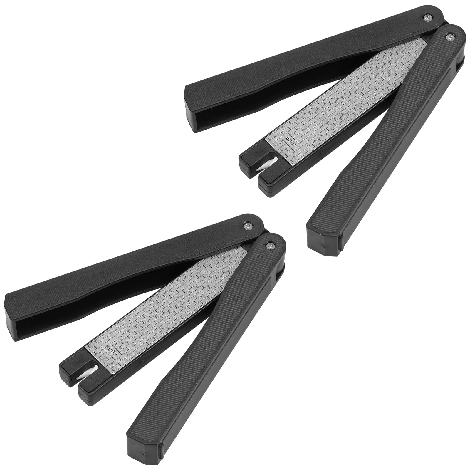 2 Pcs Foldable Diamond Knife Sharpener 400 600 Grit Double Sided Sharpening Stone Tool Efficient Grinding Knife Sharpener