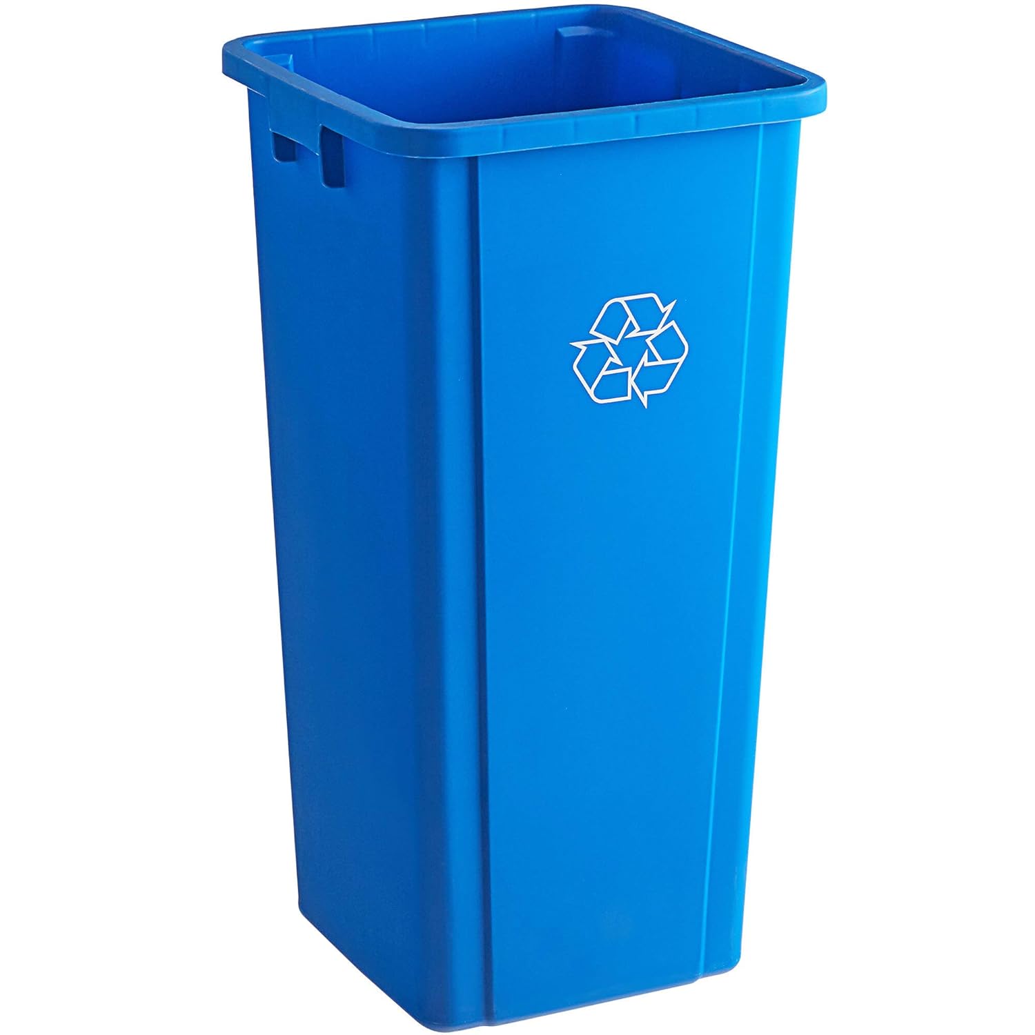 92 Qt. / 23 Gallon / 87 Liters Blue Square Recycle Bin.Kitchen Waste Container Commercial Trash Can Recycle Bin