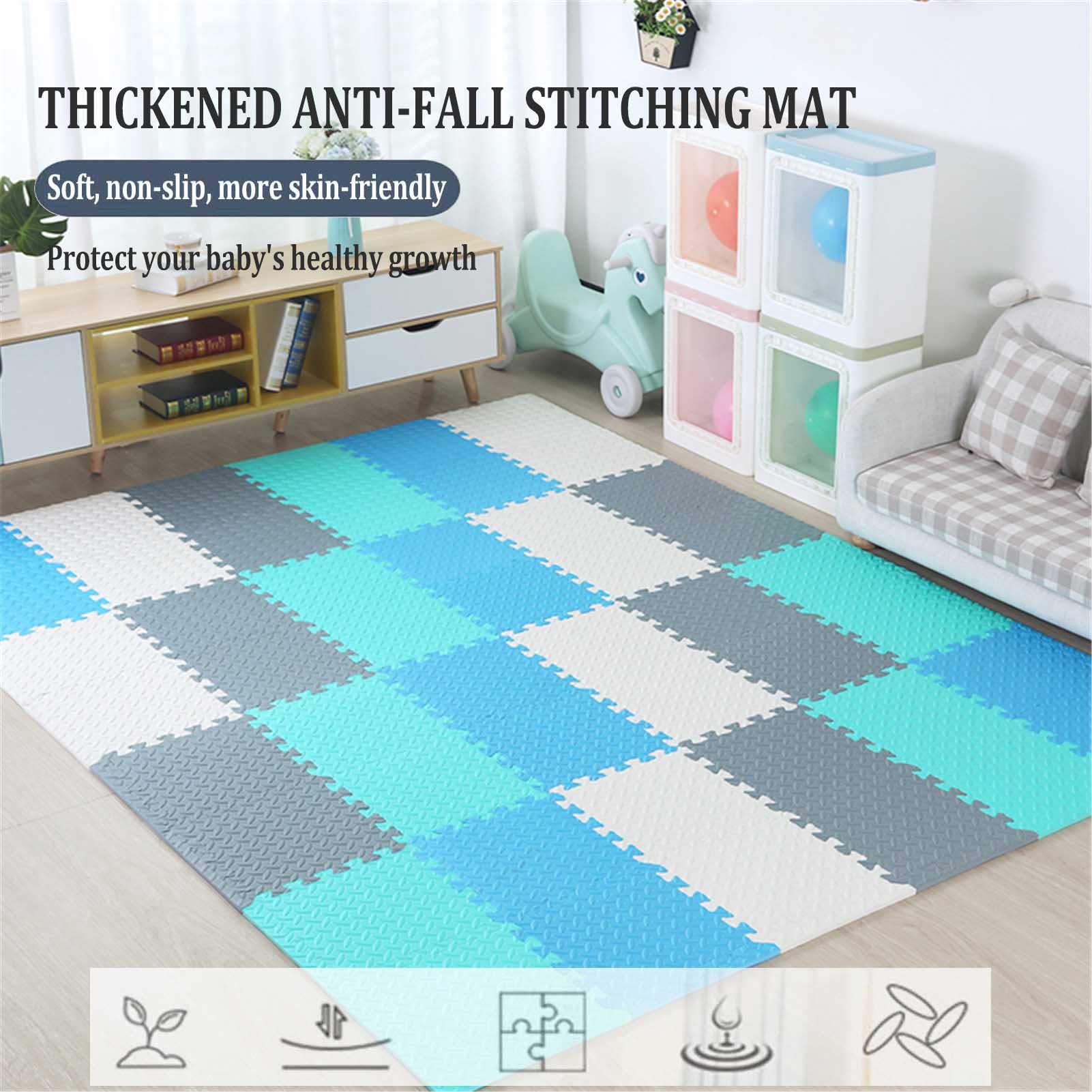 Grand Tapis Jeu pour Enfants, Tapis Jeu Puzzle À Emboîtement Portable pour Aire Jeux pour Enfants Salon Chambre Gymnase - Décoration De La Maison Parfaite,C,9