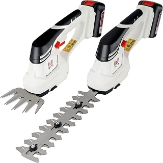 NETTA 2-in-1 Cordless Hedge Trimmer & Grass Shear - 12V Battery Powered Trimmer with 1500mAh Lithium-Ion Battery - Garden Shears & Shrub Shear - Lightweight Handheld Electric Trimmer