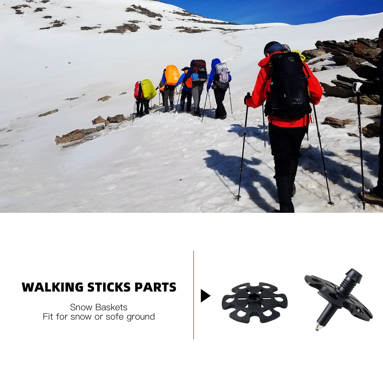 Lot De 6 Embouts De Bâtons De Randonnée – Embouts En Caoutchouc