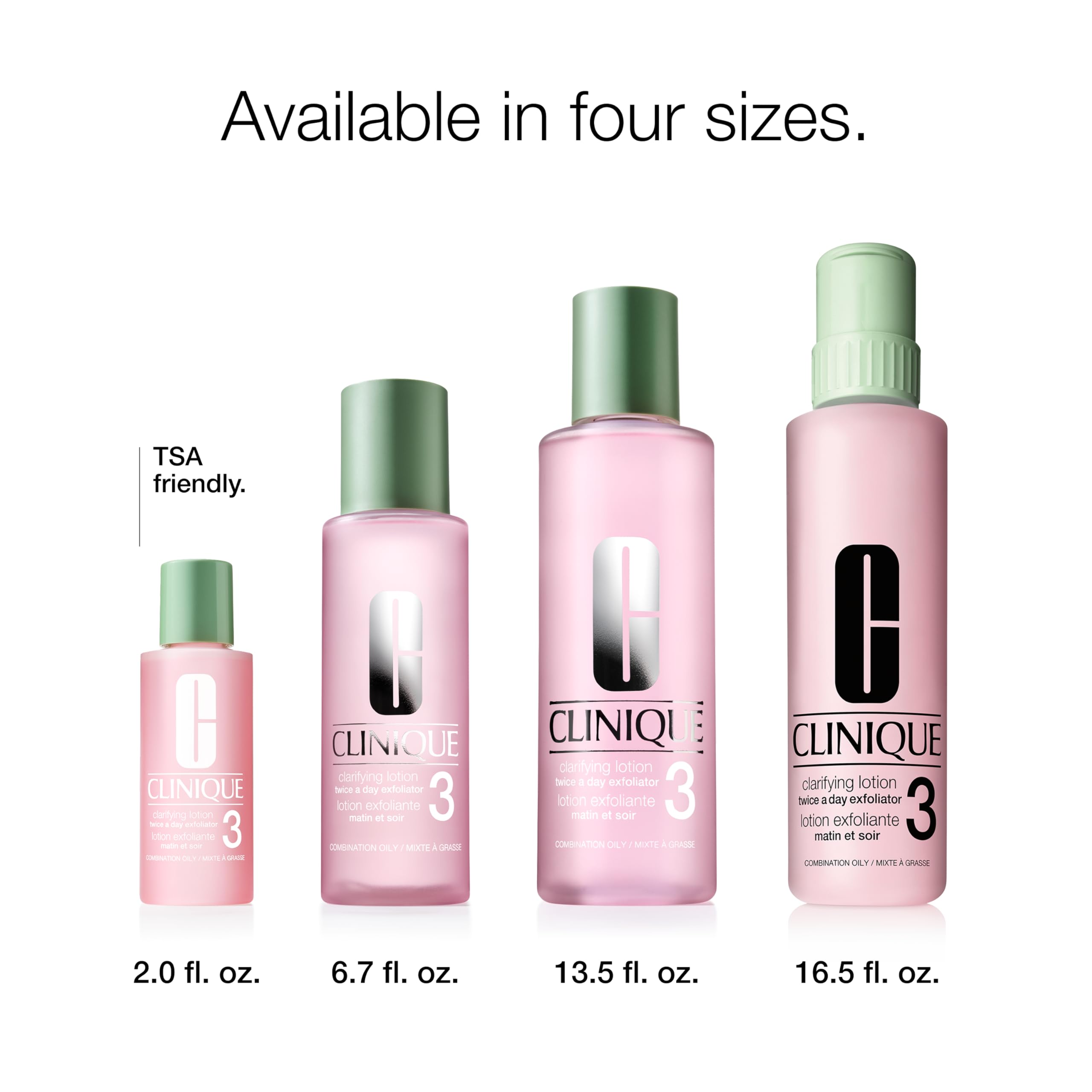 Clinique Clarifying Lotion 3 Face Exfoliator for Oily Combination Skin, 13.5 fl oz