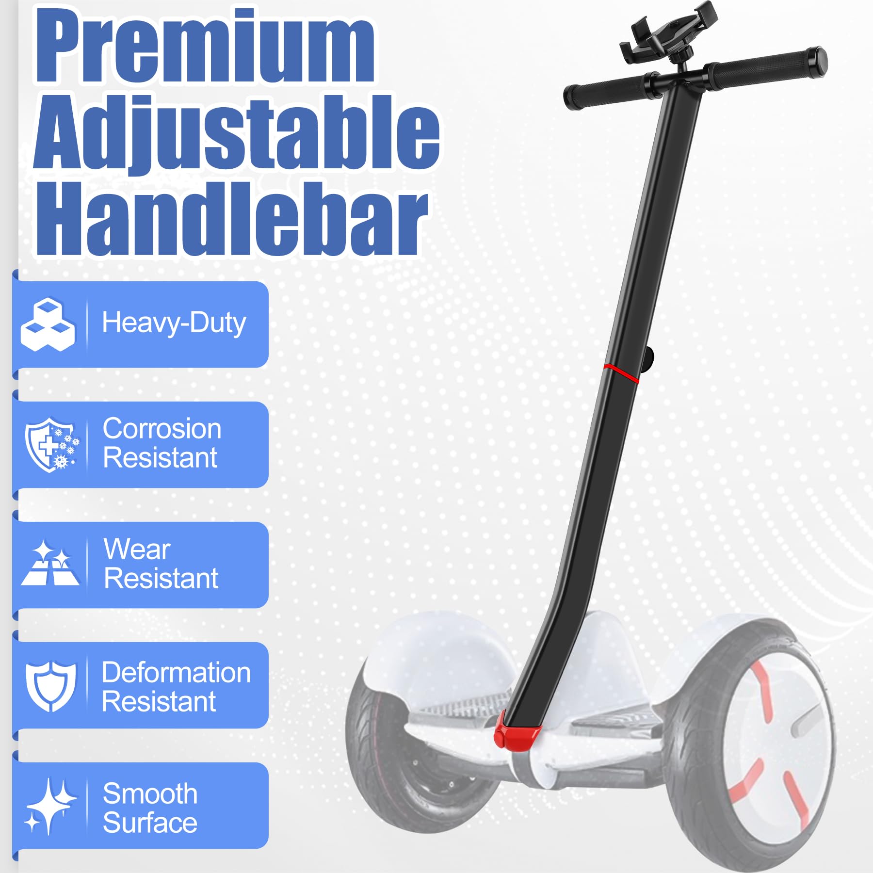 ToLanbbt Extension de Guidon Genouillère pour Segeay Ninebot Mini Pro avec support de téléphone