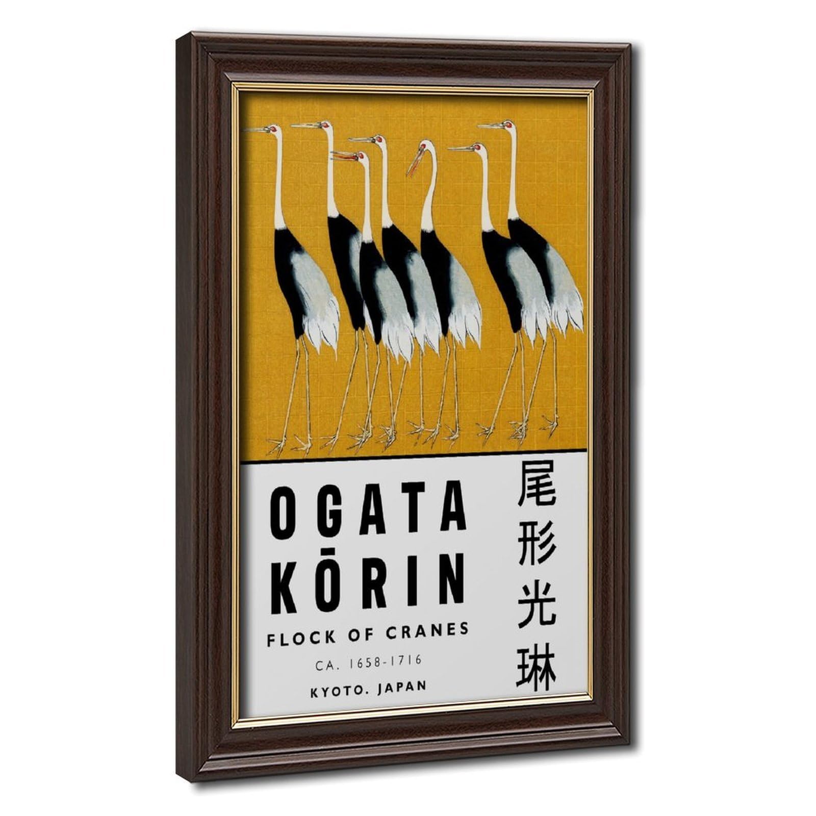 Bareronor Flock of Cranes Canvas Poster Bedroom Decor Landscape Office Room Decor Gift 16" L X 24" W