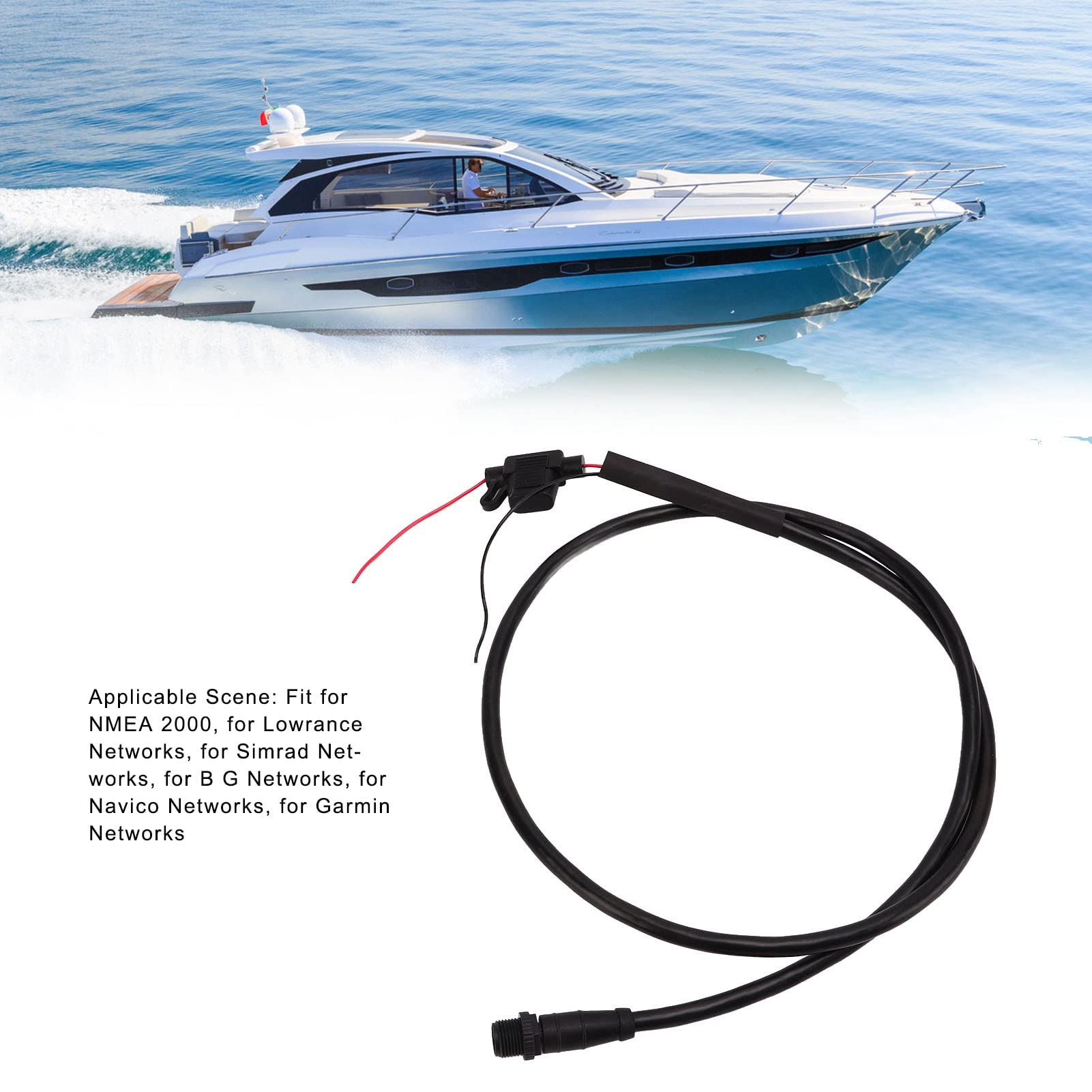 for NMEA 2000 Cable, Reliable 5-pin Oiltight Trunk Cable for Lowrance Networks