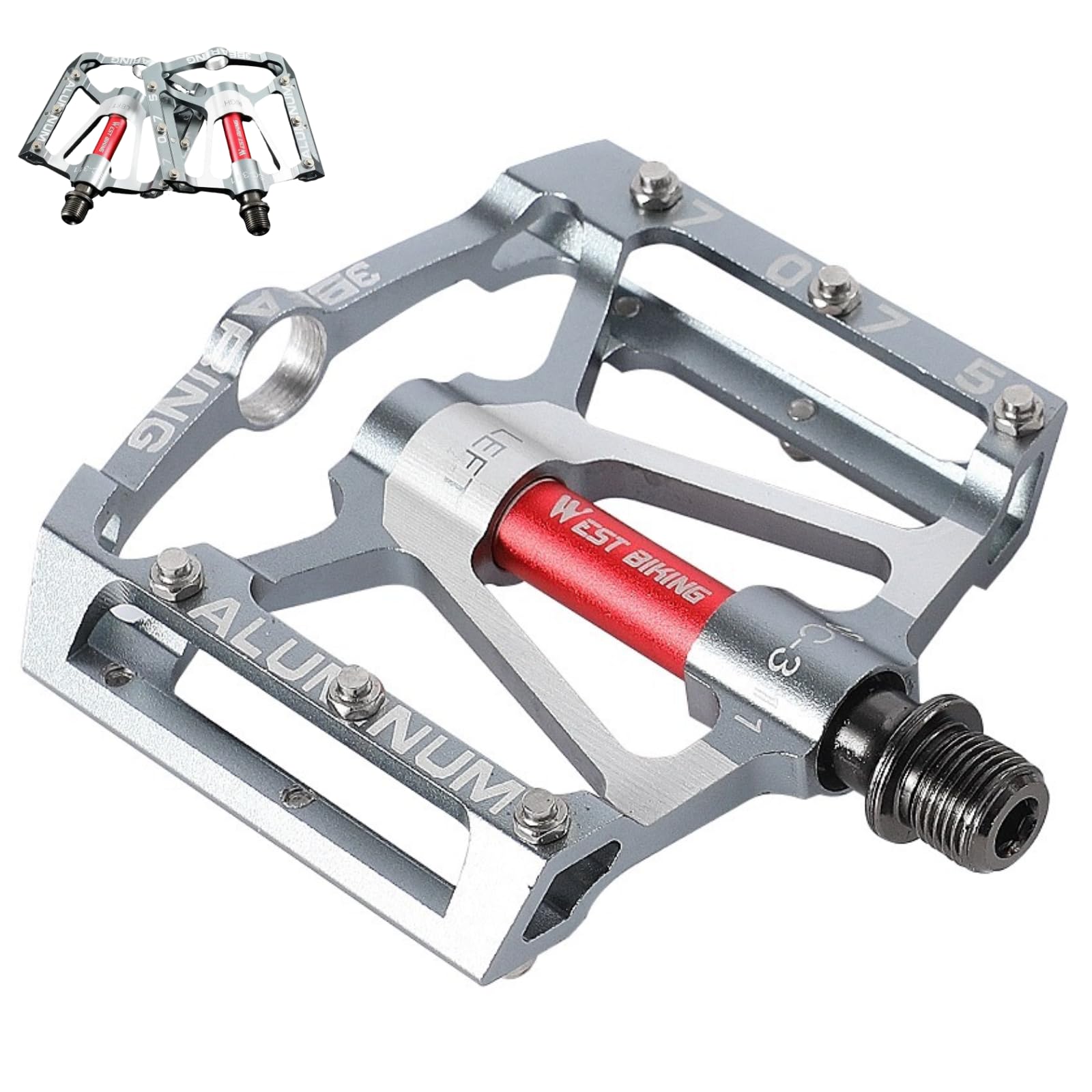 Pedale Per Bicicletta Ad Ovest In Lega Di Alluminio Parti Per Ciclismo In Acciai - Foto 5