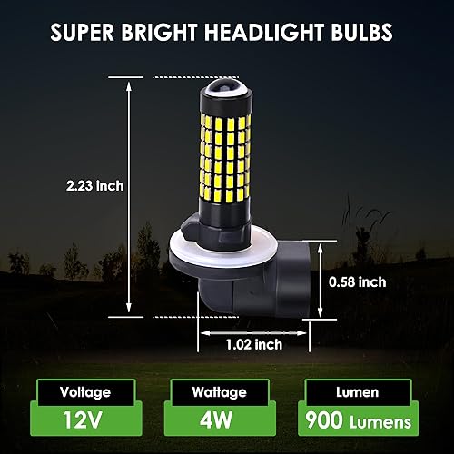 Miniatura 7 de 10L0L 881 - Bombillas para faros delanteros EZGO Club Car DS Precedent, súper brillantes, kit de luz antiniebla para carrito de golf, entrada