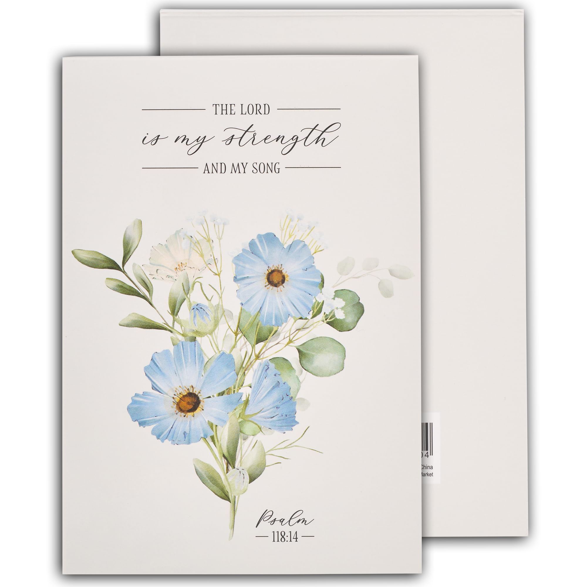 Christian Art Gifts Small Handy Scripture Notepad for Women: Lord is My Strength - Psalm 118:14 Inspirational Bible Verse for Notes, Memos, Reminders,