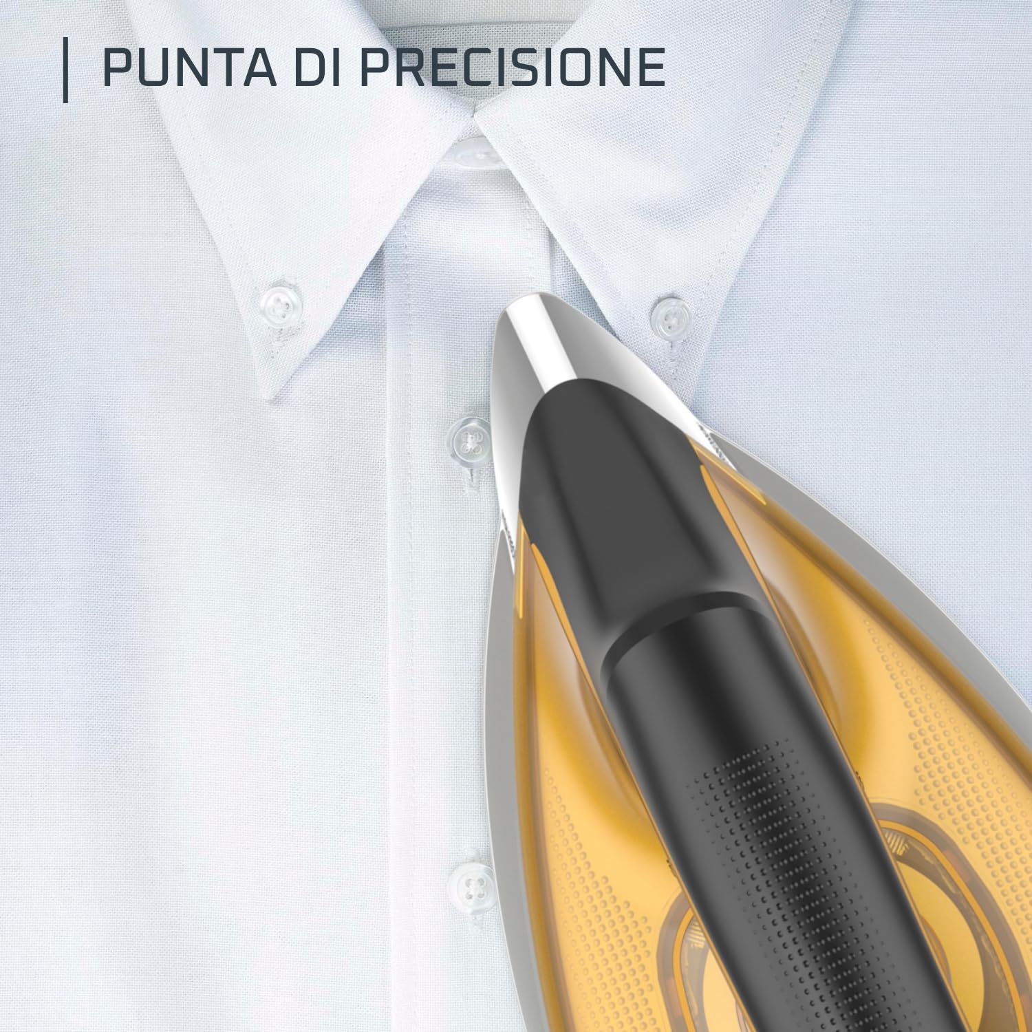 ROWENTA COMPACT STEAM PRO, Ferro da Stiro con Caldaia ad Alta Pressione, 6.4 bar, Colpo Vapore da 325 g/min, Piastra Antigraffio, DG7644