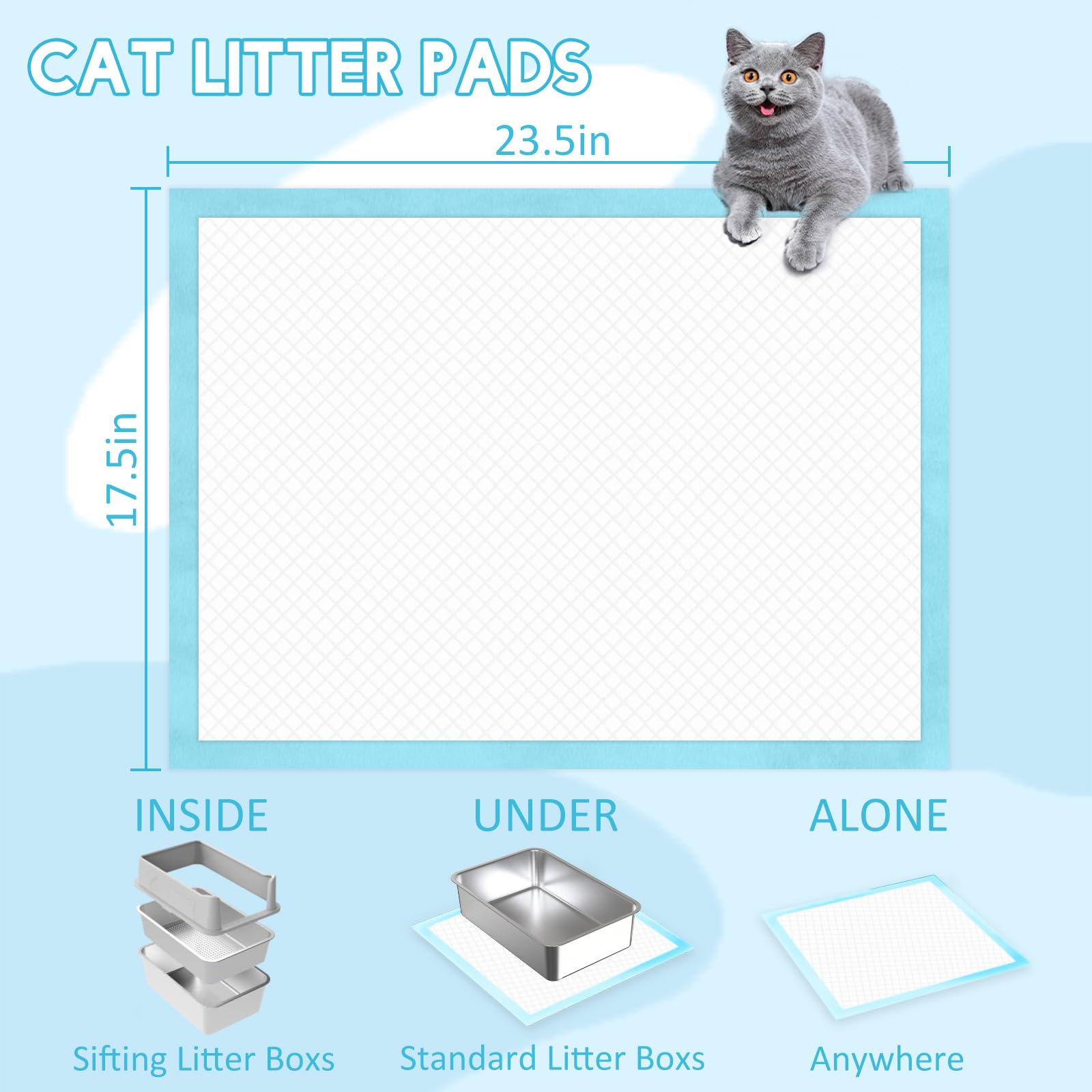 Katzentoiletten, 10 Stück, passend für die meisten Katzentoiletten