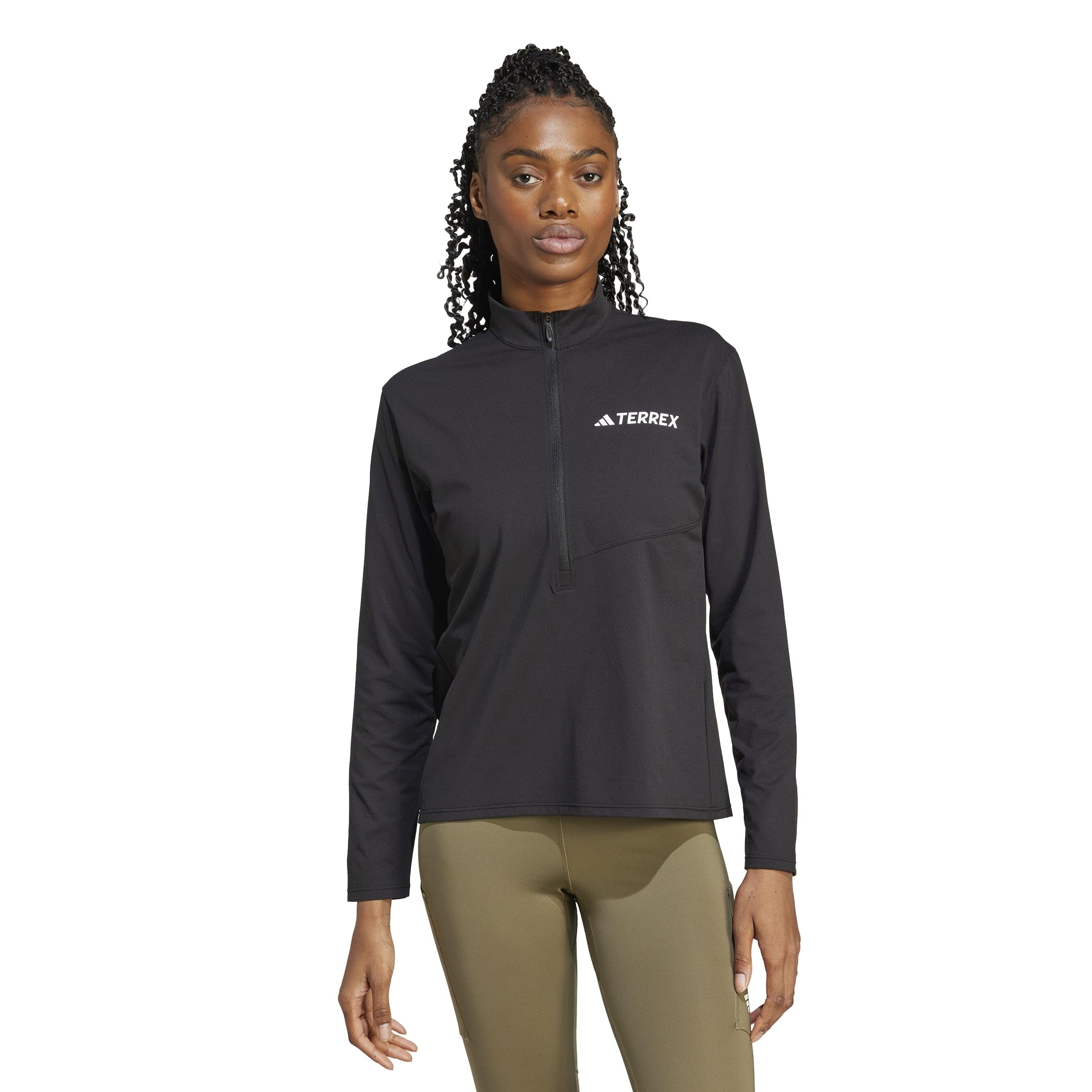 adidas Damen Terrex Multi Climacool Half Zip Long Sleeve T-Shirt (Lange Ärmel) (1er Pack)