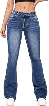 パンツ y2k flare denim pants stretch boots cut Amazon.com: Y2K Bell Bottom Jeans for Women Mid Rise Wide