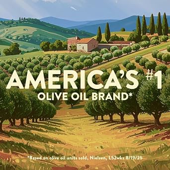 Pompeian Robust Extra Virgin Olive Oil - 101 fl oz (3 L) First Cold Pressed Olive Oil for Cooking - Bold Taste for Pasta, Marinades, and Salad Dressings - Value Size