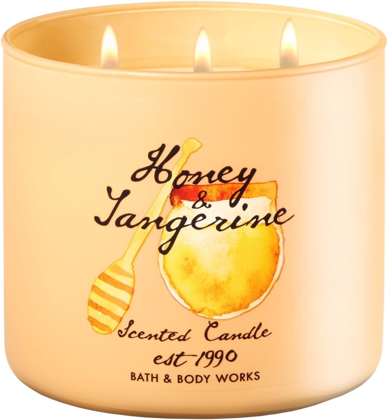 Bath & Body Works Candle 3 Wick 14.5 Ounce 2017 Edition Honey & Tangerine