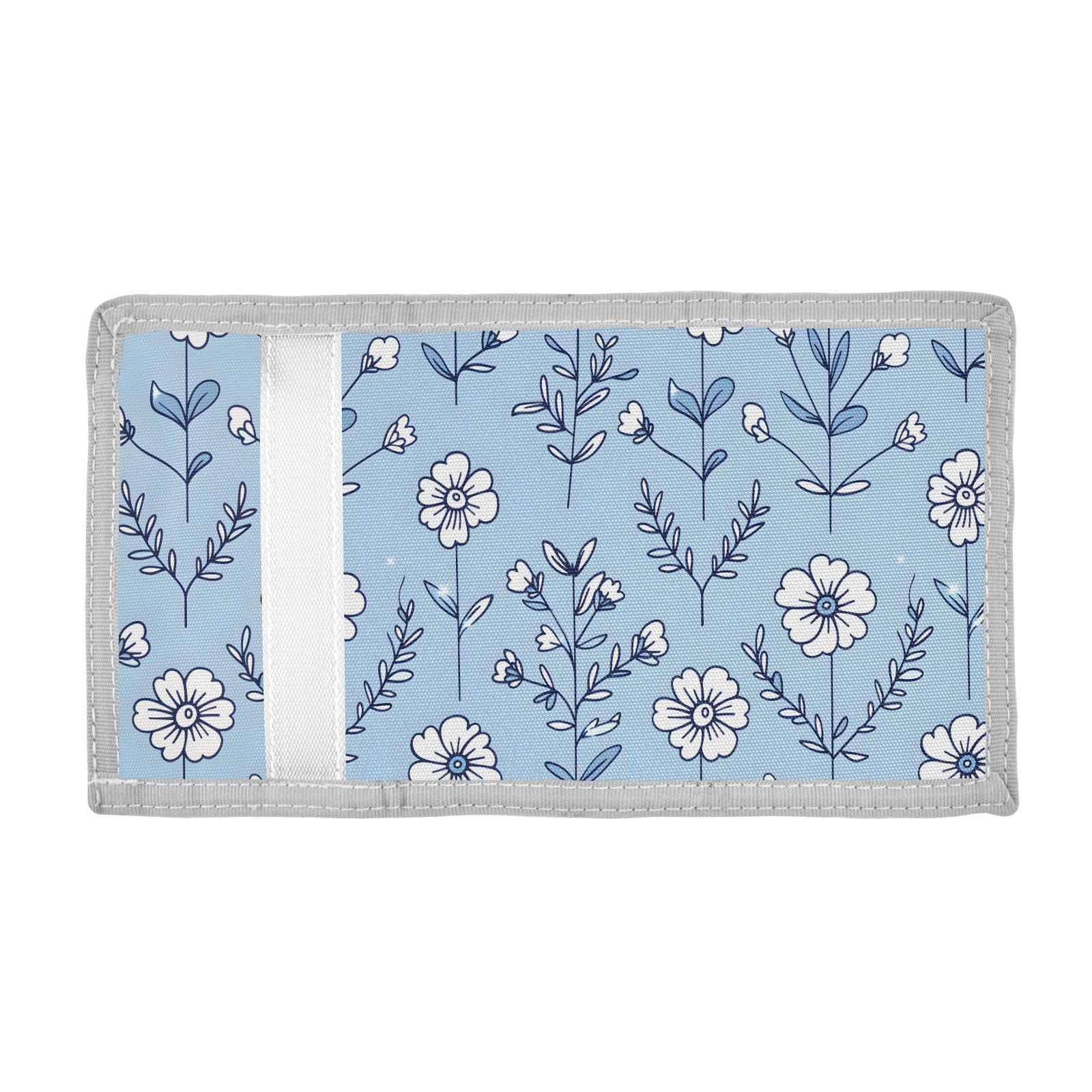 ALAZA Kids Wallets for Boys Girls Toddler Trifold Wallet Children Small Simple Line Flowers with Zipper Coin Pocket