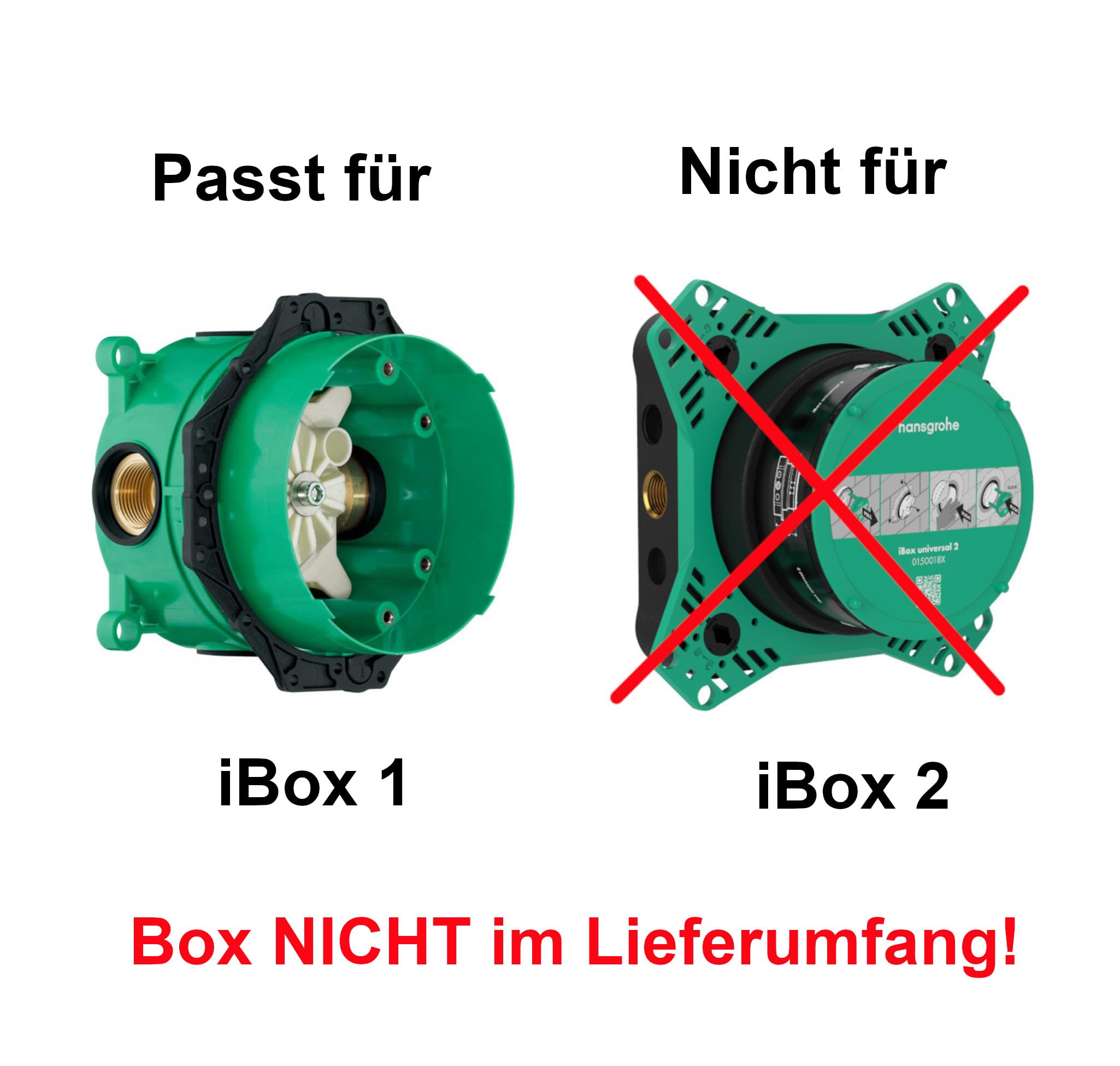 vanvilla Duschsystem mit Unterputz Duscharmatur von Hansgrohe Einhebelmischer und vanvilla Regendusche mit Armatur, Duschkopf eckig, Dusch-SET HGS07-ob schwarz matt beschichtet