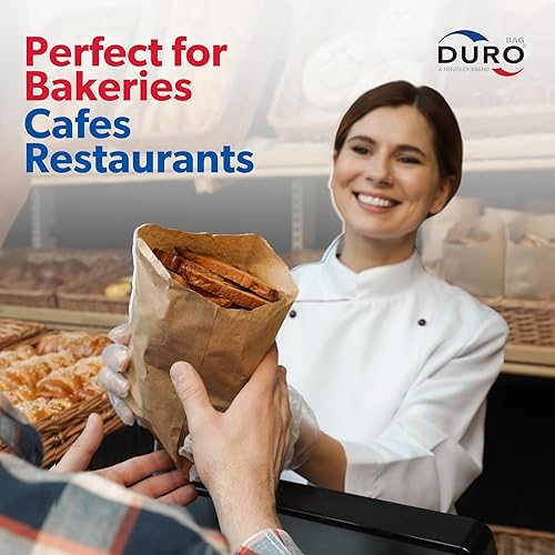 Miniatura 9 de DURO Dubl Life SOS 35# - Bolsas de almuerzo marrones tamaño 6.12 x 3.62 x 11.06 pulgadas, bolsas de almuerzo marrones Dubl Life SOS 35# grandes para