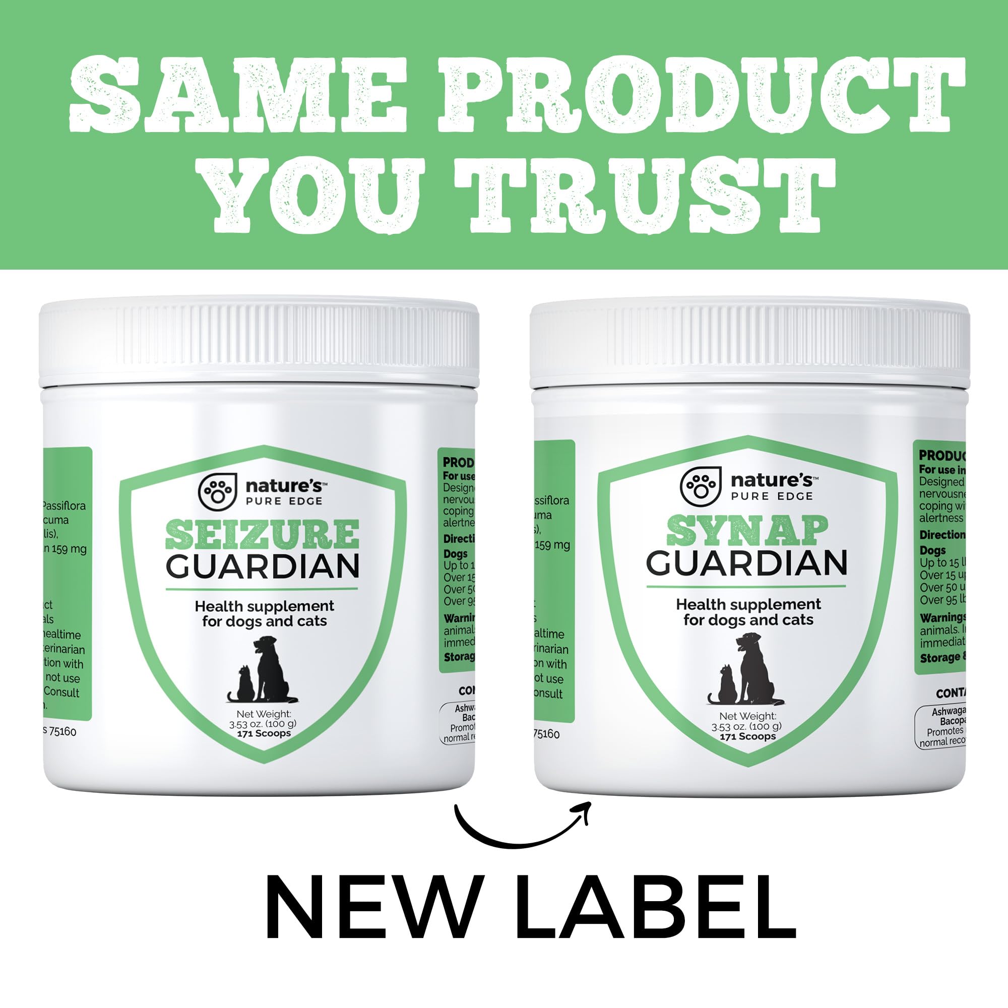 Synap Guardian -Formerly Seizure Guardian. Nervous System Support & Calming Care for Dogs– Relaxation Aid from a U.S.A. Company with Ashwagandha, Chamomile, Valerian & More, 100 g — Amazon image 2