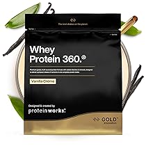 Protein Works | Whey Protein 360 – GOLD Innovation, Proteine in Polvere, Proteine del Siero del Latte, Enzimi digestivi, 12 Vitamine e Minerali, Crema alla Vaniglia, 20 Porzioni, 600g