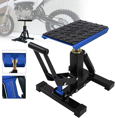 POLARBEAR Soporte para Moto de Cross Elevador Gato Central Ajustable Uso Pesado Capacidad 1200 Libras Gato de Elevación para Reparación Soporte Mesa