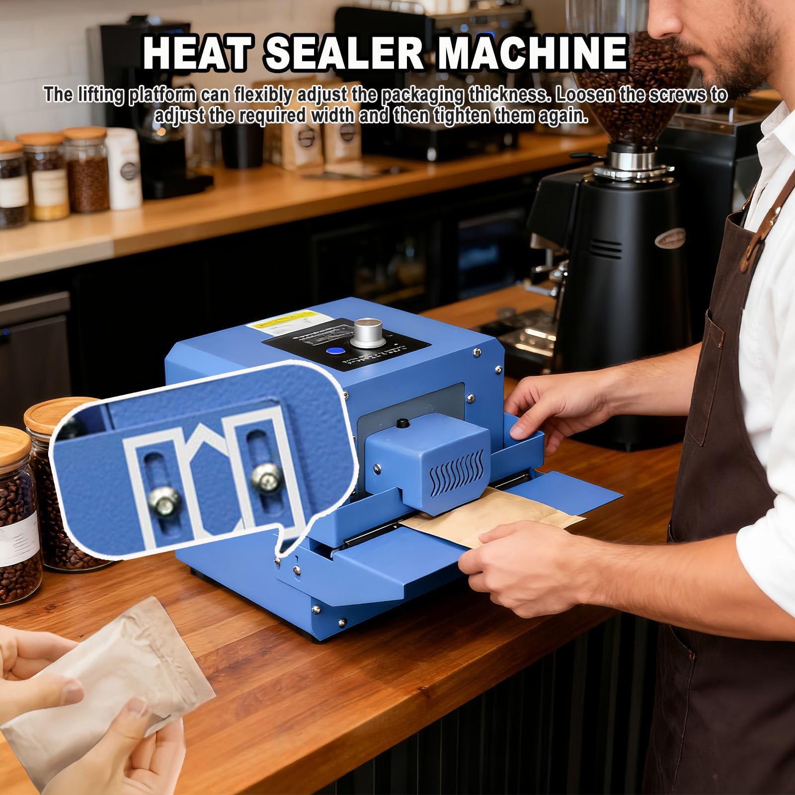 Selladora Automática De Bolsas De Plástico para Alimentos, Selladora De Rodillos, Selladora Comercial De Bolsas De Plástico A 6 M/Min, Selladora Bolsas De Té.