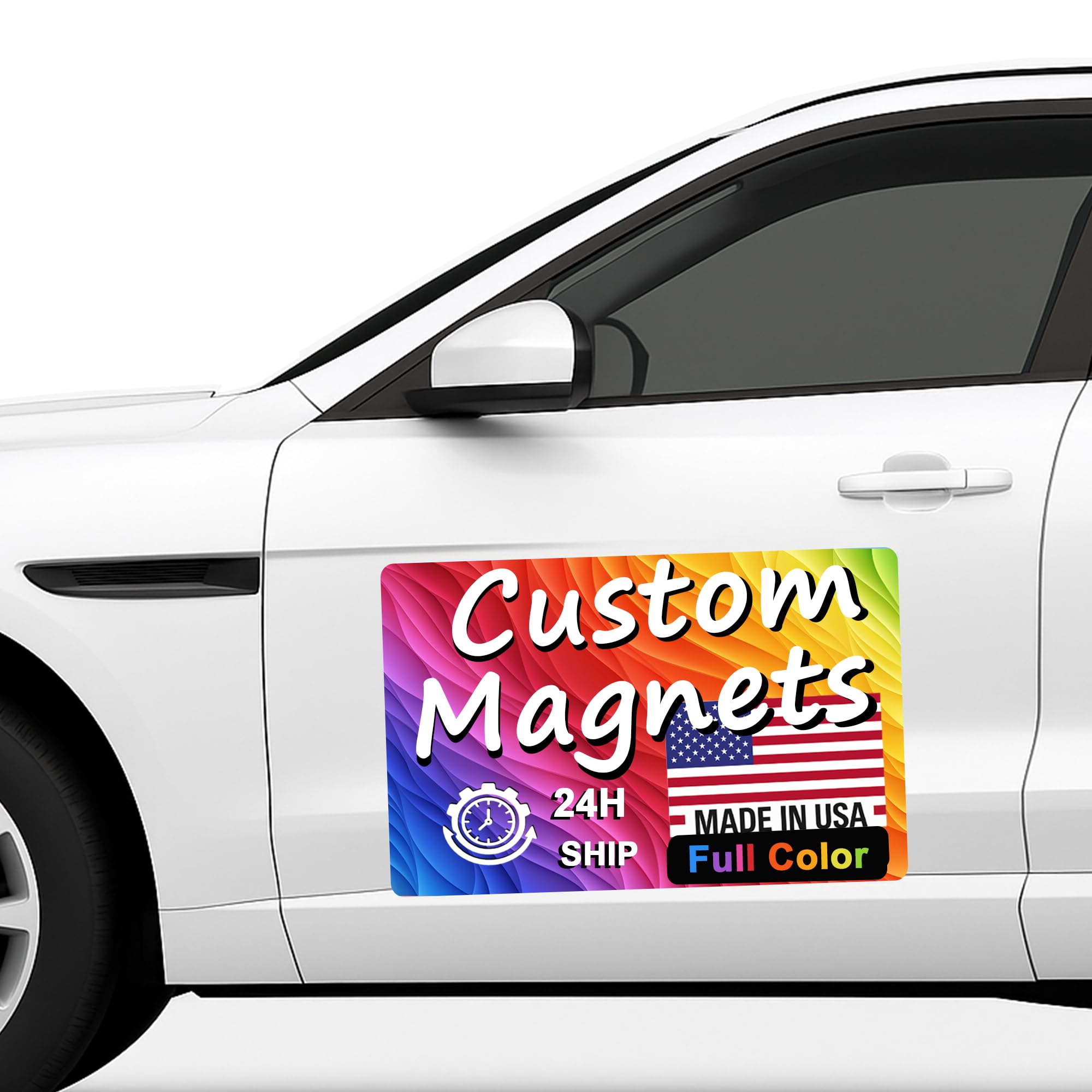 10"X20"Custom Car Magnets for Business – Personalized Vehicle Magnetic Sign with Full-Color Design & Text Templates for Cars and Trucks