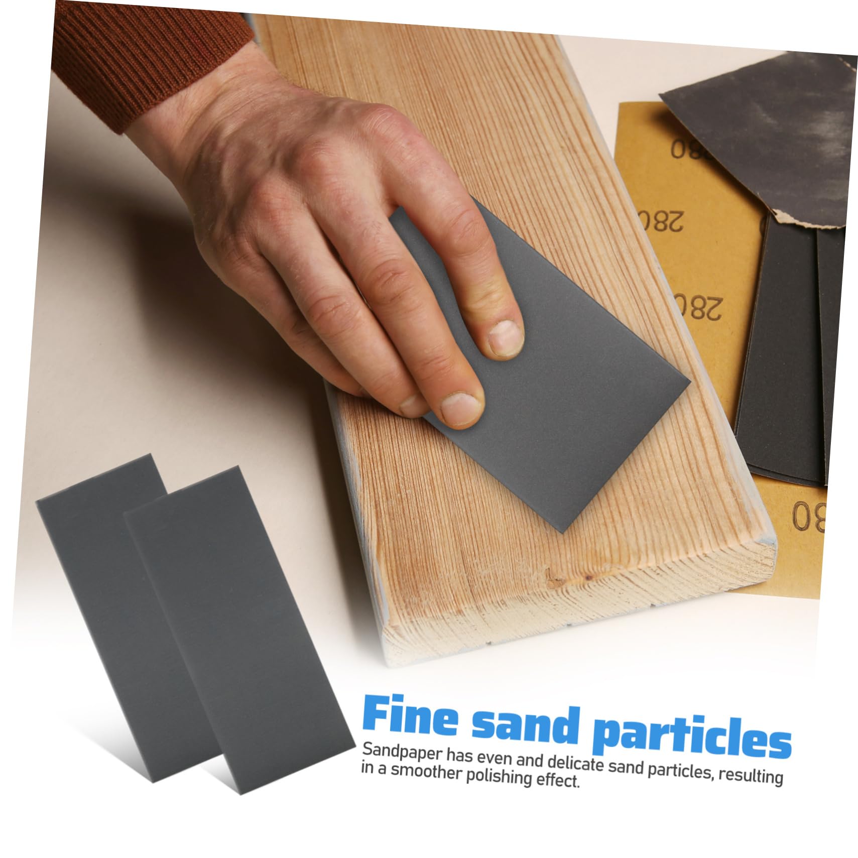 Veemoon 100pièces Papier Abrasif Étanche Et Sec Feuilles De Ponçage Pour Finitions De Meubles Polissage Automobile Grits Assortiment De Grain