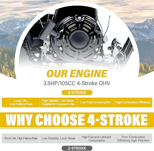 Miniatura 3 de Oryxearth Mini moto todoterreno a gasolina con faro, mini bicicleta de trail para niños con aprobación EPA, motocicleta todoterreno de 4 tiempos de