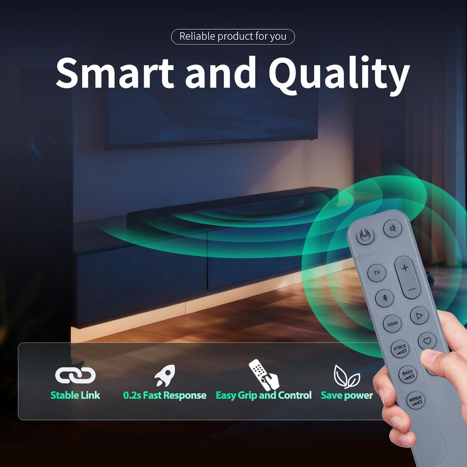 Soundbar Replacement Remote Control Compatible for JBL Sound bar BAR 1300, BAR 1000, BAR 800, Bar 1300X, JBLBAR1300BLKAM, JBLBAR1000PROBLKAS, JBLBAR800PROBLKAS